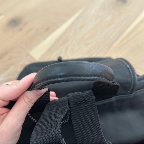 Coach Drawstring Bucket Bag Black Backpack Leather Vintage Tote Daypack Travel - Picture 15 of 15